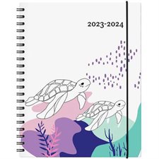 Agenda 2023-24 : Garbo moineaux annuel : 1 semaine  /  2 pages : D'août 2023 à juillet 2024 : Couverture rigide et anneaux
