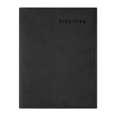 Agenda 2023-24 : Ulys noir annuel : 1 semaine  /  2 pages : D'août 2023 à juillet 2024 : Couverture souple