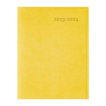 Agenda 2023-24 : Ulys jaune annuel : 1 semaine  /  2 pages : D'août 2023 à juillet 2024 : Couverture souple