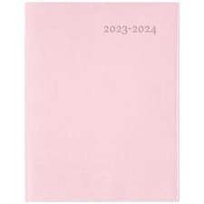 Agenda 2023-24 : Ulys rose annuel : 1 semaine  /  2 pages : D'août 2023 à juillet 2024 : Couverture souple
