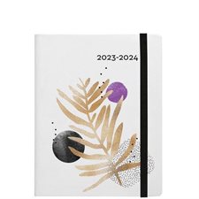 Agenda 2023-24 : Melville abstrait annuel : 1 semaine  /  2 pages : D'août 2023 à juillet 2024 : Couverture souple et élastique