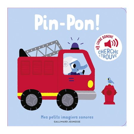 Pin-pon ! : Mes petits imagiers sonores : Livre sonore avec cherche et trouve : Livre cartonné