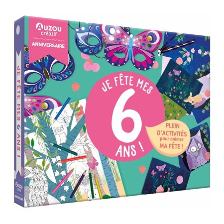 Mon coffret d'anniversaire : Je fête mes 6 ans ! : 10 masques à décorer avec + de 50 stickers dorés, 1 poster géant à colorier, 10 pop-up à monter + 15 crayons de couleurs