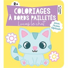 Coloriages à bords pailletés : Lucas le chat