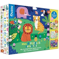 Mes 4 puzzles évolutifs : 3+ : My 4 progressive jigsaw puzzles : Mis 4 puzles evolutivos