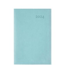 Agenda Gama Bleu Annuel 2024 1 semaine sur 2 pages - bilingue français / anglais