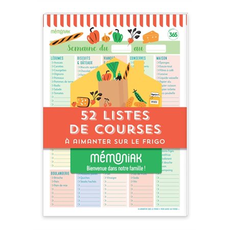 52 listes de courses à aimanter sur le frigo