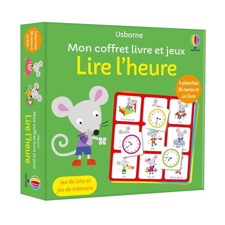 Lire l'heure : Mon coffret livre et jeux