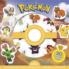 Pokémon : Pochette de stickers épais repositionnables : Des scènes de cherche-et-trouve à créer