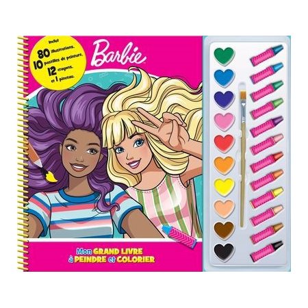 Barbie : Mon grand livre à peindre et colorier