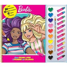 Barbie : Mon grand livre à peindre et colorier