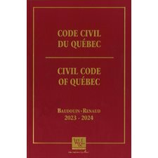Code Civil du Québec 2023-2024