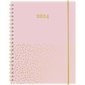 Agenda Kibo Or Rose Pois Annuel 2024
