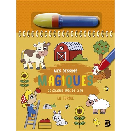 La ferme : je colorie avec de l'eau