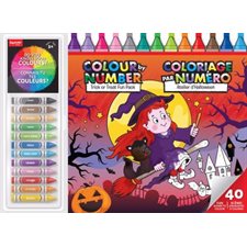 Atelier d'Halloween : Coloriage par numéro : Trousse Géante