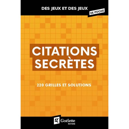 Citations secrètes : Des jeux et des jeux de poche