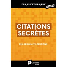 Citations secrètes : Des jeux et des jeux de poche