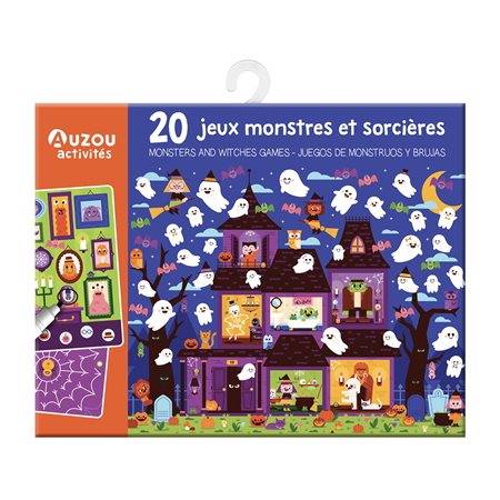 20 jeux monstres et sorcières : 3+ : 20 monsters and witches games : 20 juegos de monstruos y brujas : Auzou activités