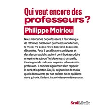 Qui veut encore des professeurs ?, Libelle