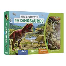 A la découverte des dinosaures : A la découverte de : 1 livre documentaire + 35 pièces magnétiques + 1 plateau géant aimanté