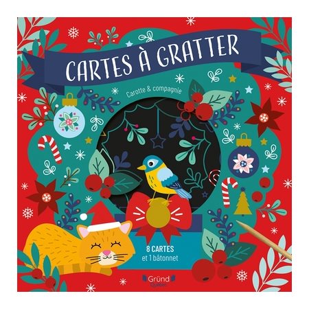 Cartes à gratter : Noël : 10 cartes + 1 bâtonnet