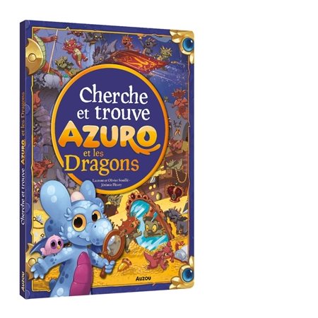 Azuro et les dragons : Cherche et trouve : Cherche et trouve silhouetté : Livre cartonné