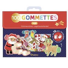 Noël : 100 gommettes : Petites mains : 18 mois et + : Christmas stickers : Small hands : Pegatinas de Navidad : Manos pequenas