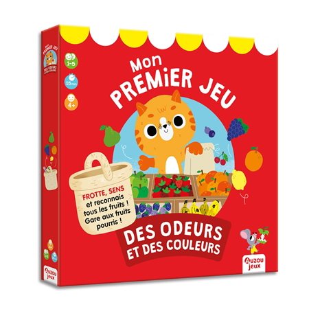 Mon premier jeu des odeurs et des couleurs : Frotte, sens et reconnais tous les fruits ! Gare aux fruits pourris !