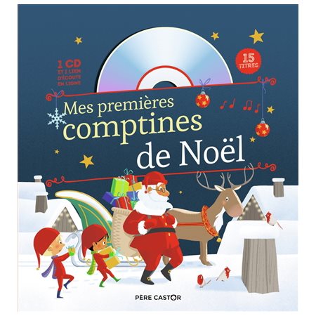 Mes premières comptines de Noël : Livre + CD : Couverture rigide