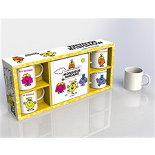 Coffret mini mug cakes Monsieur Madame : Livre de recettes et 4 mini mug : Mme Bavarde; M. Incroyable; Mme Pourquoi & M. Rigolo