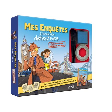 Plus forts que Sherlock Holmes ! : Mes enquêtes à l'école des détectives : 7 ans et + : 1 roman + scotch + encrier + pinceau + livret d'instruction