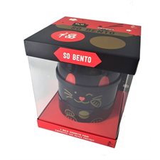 Coffret : So bento : 3 bols assortis pour emporter vos repas partout : 1 boîte bento chat de fortune avec 3 compartiments assortis (240 ml, 200 et 200) + 1 livre de recettes batch cooking