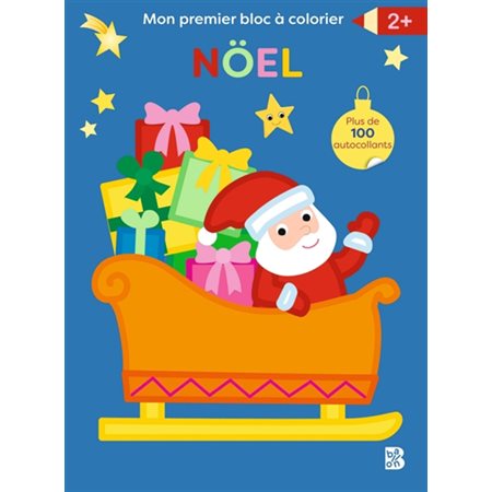 Bloc à colorier avec autocollants : Noël : 2+ : Plus de 100 autocollants