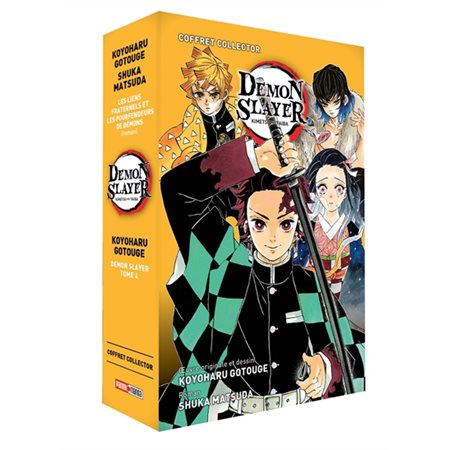 Coffret Demon slayer : Contient T.04 de la série MANGA + T.02 de la série roman jeune : Manga : ADO