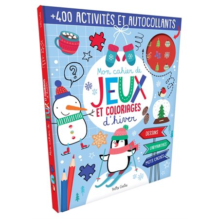 Mon cahier de jeux et coloriages d'hiver