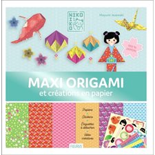 Niko-niko : Maxi origami et créations en papier : Mes origamis : 100 feuilles recto verson; 26 modèles pas à pas; 3 planches d'étiquettes et d'éléments décoratifs + 2 planches de stickers