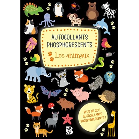 Les animaux : Autocollants phosphorescents