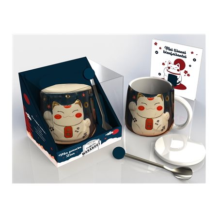 Coffret : Mug maneki-neko : Les pouvoirs du chat