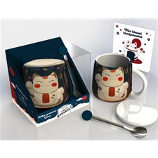 Coffret : Mug maneki-neko : Les pouvoirs du chat