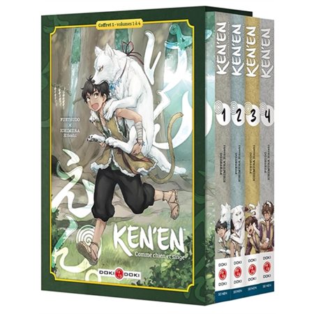 Ken'en : Comme chien et singe : Coffret comprendant les tomes 01 à 04 : Doki-Doki : Manga : ADO