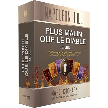 Plus malin que le diable : Le jeu : Un livret avec les règles du jeu; Un livre de 88 pages; 28 cartes de jeu et 40 cartes cadeau; Un sac satiné pour protéger vos cartes