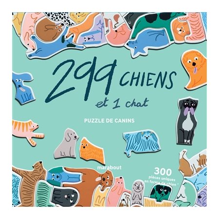 299 chiens et 1 chat : Puzzle de canins : À partir de 8 ans