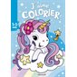 J'aime colorier :3-5 ans : Licorne sur fond bleu