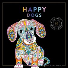 Happy dogs : Colorier, s'amuser, s'évader : Black premium