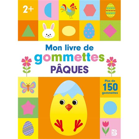 Pâques : Mon livre de gommettes : En route pour la maternelle : Des dessins dans l'univers de Pâques à compléter avec des gommettes géométriques