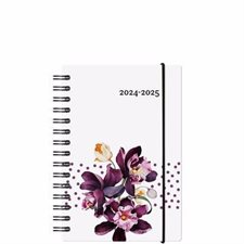 Agenda 2024-2025 : Baro-E Floral : Avec anneaux : 1 jour  /  1 page : De août 2024 à juillet 2025