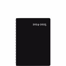 Agenda 2024-2025 : Buro-E Noir : Avec anneaux : 1 jour  /  1 page : De août 2024 à juillet 2025