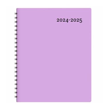 Agenda 2024-2025 : Maxi-E Lilas : Avec aneaux : 1 semaine  /  2 pages : De août 2024 à juillet 2025