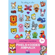 Coloriages mystères pixels et codes Animaux
