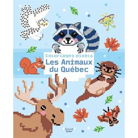 Coloriages pixels : Les animaux du Québec